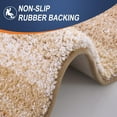 thumbnail image 5 of Buganda Bathroom Rugs Sets 2 Pieces, Soft Absorbent Microfiber Bath Mat And U-Shaped Contour Toilet Rug, Non-Slip Washable Bath Rugs (30"x20"+24"x20", Beige), 5 of 9