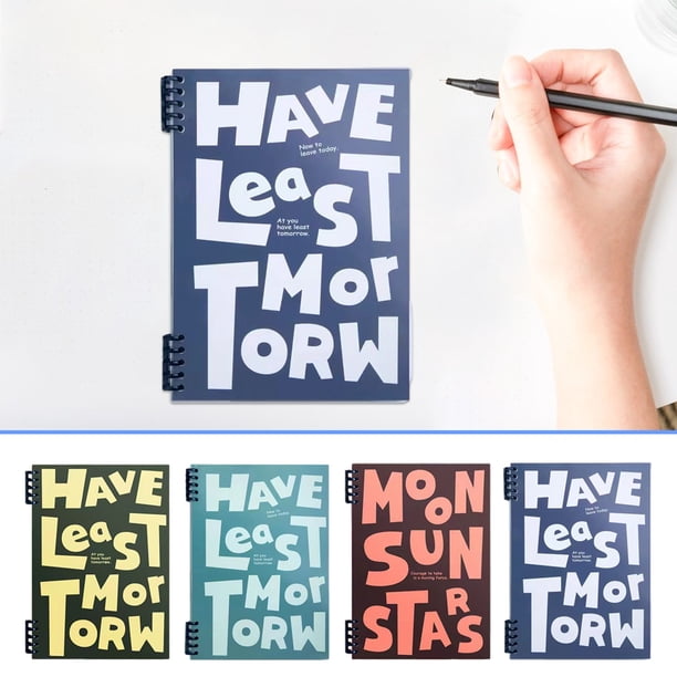 Cuaderno de bobinas A5 Pack de 2 - 60 hojas 120 páginas de grosor Diario de tapa dura con reglas para oficina y viajes, verde azul marino
