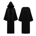 thumbnail image 2 of Odeerbi Kids Boys Girls Halloween Long Hooded Cape Cloak Solid Color Witch Robe for Party Dress Up, 2 of 5