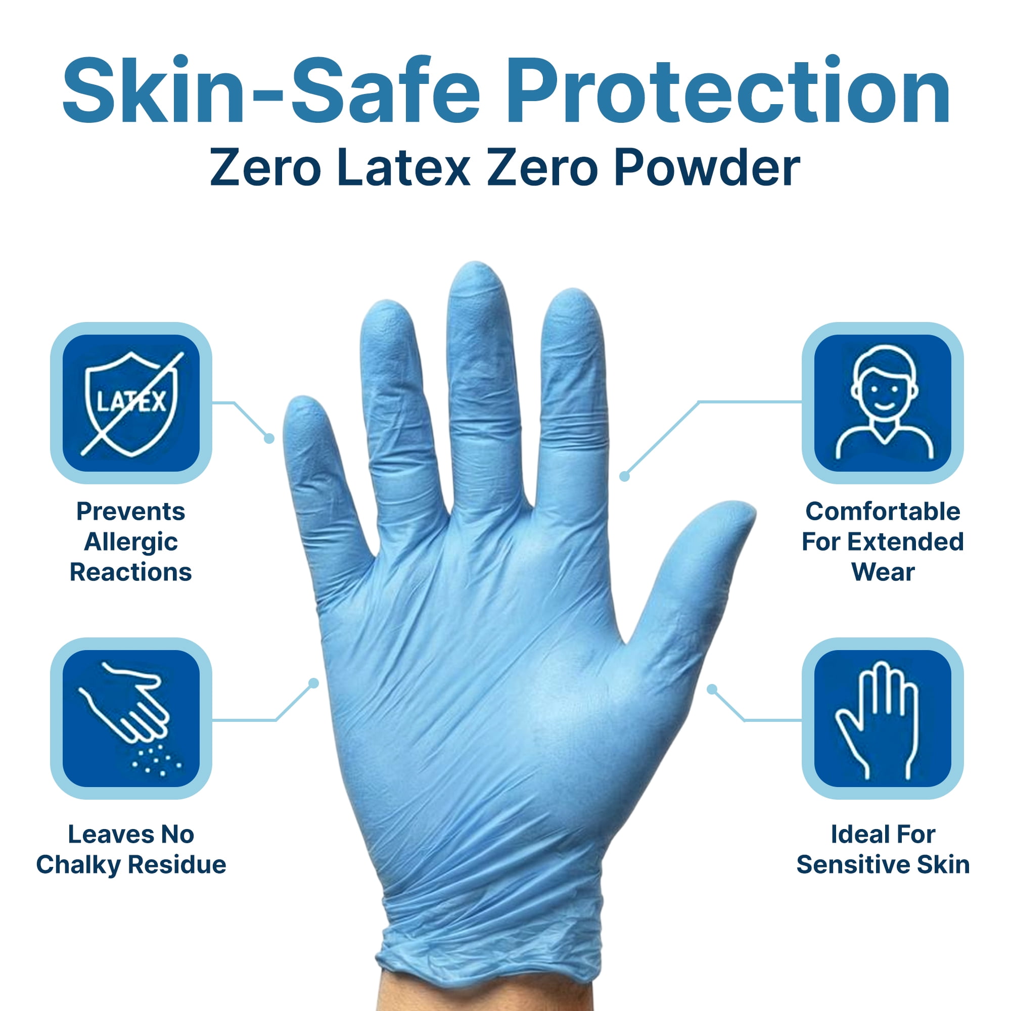 Snugwell Vinyl Gloves Latex-Free & Powder-Free Disposable Gloves (Medium) 1000 Count