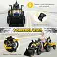 thumbnail image 7 of Infans 3-in-1 Kids Ride On Excavator Bulldozer 12V Electric Tractor Remote w/ Trailer, 7 of 7