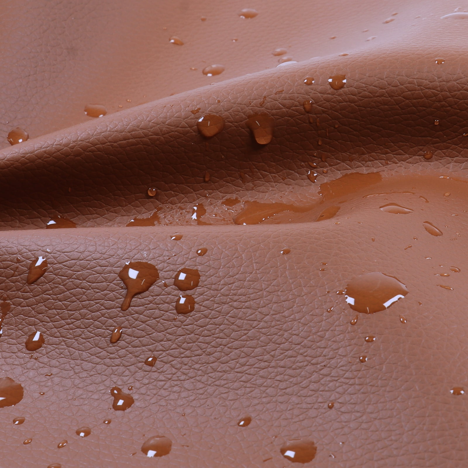 Faux Leather Waterproof Synthetic Fabric Repair for Car seat, Couch Covers,Upholstery Craft Sewing Brown 84"x54"