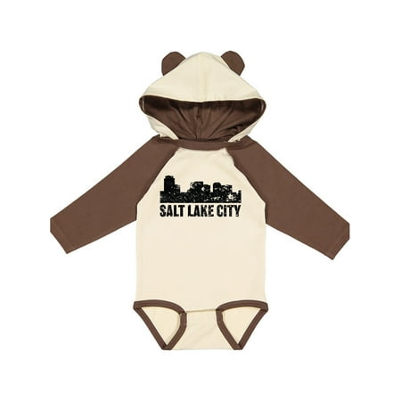 

Inktastic Salt Lake City Skyline Grunge Gift Baby Boy or Baby Girl Long Sleeve Bodysuit