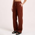 thumbnail image 6 of JJHGVB Linen Pants Women Palazzo Pants Womens Linen Beach Pants Casual Elastic High Waisted Wide Leg Loose Pants With Pockets Baggy Pants Butt Lifting Leggings Red L, 6 of 8