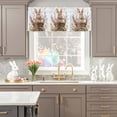 thumbnail image 5 of Valance Curtains for Kitchen Windows Spring Easter Cute Bunny Rod Pocket Valance Watercolor Egg in Basket Short Window Curtain Topper for Bedroom Living Room Bathroom 54x18in,1&nbsp;Panel, 5 of 9