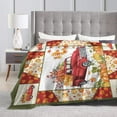 thumbnail image 2 of Fall Autumn Blanket Truck Pumpkin Throw Blanket Thanksgiving Day Gifts Flannel Blanket Plush Lightweight Soft Cozy Warm Fuzzy Fleece Fall Pumpkin Bedroom Decor for Woman Men Couch Bed Sofa 80"X60", 2 of 6