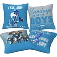 thumbnail image 2 of Football Throw Pillow Covers American Football Sport Team Decor Cushion Case Decoration Set of 4 Pillowcases Football Style Pillows Gifts for Football Lovers Fan for Sofa Bed Couch Car 16"X16", 2 of 6