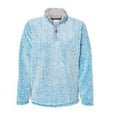 thumbnail image 1 of J. America B22928766 Womens Epic Sherpa Quarter-Zip Pullover, Sapphire Heather - Extra Large, 1 of 3