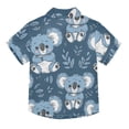 thumbnail image 2 of Dailycode Small Short Sleeve Button Down Shirts Cute Koalas and Leaf Casual Shirt 3-10 Years, 2 of 9