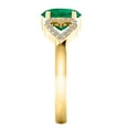 thumbnail image 4 of AoneJewelry 1.40 Carat Diamond & Oval Shape Emerald Gemstone Ring In 14K Solid Yellow Gold, 4 of 6