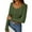 Army Green, variant on Women's Long Sleeve Henley Top Casual Ribbed Knit Button Front Slim Fit Blouse for Fall and Winter Comfortable Outfits ,Army Green L