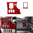 thumbnail image 4 of Real Bright Soft Car Interior Carbon Fiber Sticker Decoration14Pcs Red Carbon Fiber Full Interior Kit Cover For Toyota Tacoma 2012-15Auto Car Protection Interior Accessories, 4 of 8