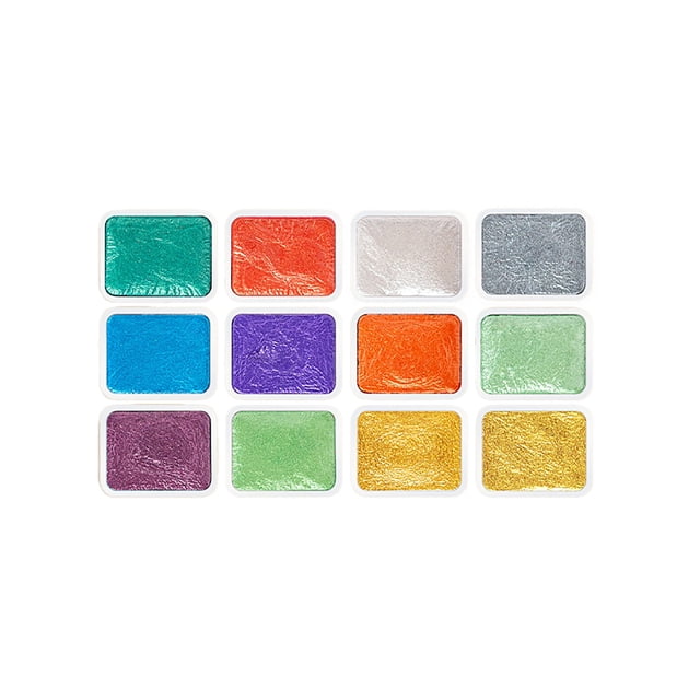 Shifting Watercolor Painting Set Colors Metallic Watercolor Paints Colors Watercolor Painting Set Color Shifting Watercolor Paint Set Glitter Water Colour Solid Paint Box For