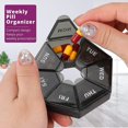thumbnail image 2 of 2pcs Pill Box Portable 7 Day Pill Organiser, Medicine Box Organizer With Separate Compartments, 2 of 5