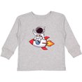 thumbnail image 3 of Inktastic Rocket Ship Astronaut Boys Long Sleeve Toddler T-Shirt, 3 of 5