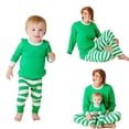 thumbnail image 3 of Conjunto de pijamas navideños a rayas para padres e hijos, nuevo estilo navideño europeo y americano, 3 of 5