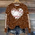 thumbnail image 2 of Womens Sequin Football Sweatshirts 2025 Game Day Long Sleeve Baseball Graphic Tops Fall Winter Casual Crew Neck Pullover Blouses, 2 of 5