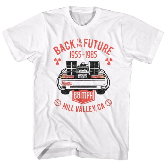 Back To The Future Vintage Dmc Back White Adult T-Shirt 5Xl