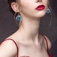 thumbnail image 1 of Pendientes de gota para mujer, cumpleaños, anillos de oreja de moda azules, pendientes huecos para novia para boda, , Baoblaze Pendientes colgantes, 1 of 7