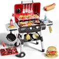 thumbnail image 6 of Caunedy Kids Play Kitchen Toys,BBQ Grill Playset,Smoke Sound Light,2-Layer Barbecue with Wheel,Outdoor Play Grillfor Ages Toddlers 3-5, 6 of 9