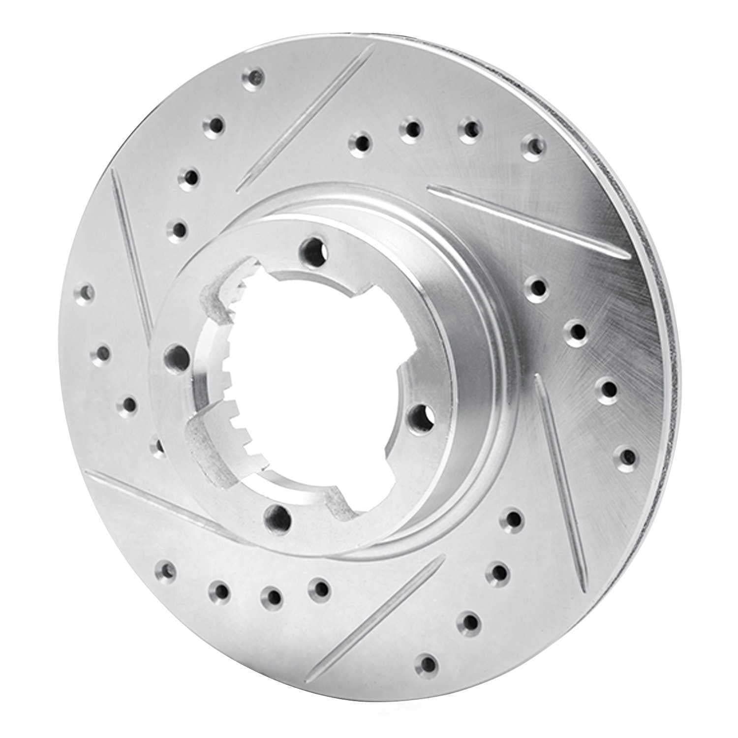 Dynamic Friction Company 631-13031L DFC Brake Rotor - Drilled And Slotted - Silver
