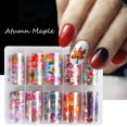 thumbnail image 3 of Pegatinas De Transferencia Para Decoración De Uñas, Pegatinas Coloridas De Hojas De Arce Y Flores Para Uñas 10 Rollos Speravity CE006545-00, 3 of 6