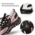 thumbnail image 7 of Aesthetic Brown Red And White Ripple Walking Shoes for Men Woman Lightweight Tennis Fashion Elastic Sports Shoes Cushion Basketball Shoes, 7 of 7