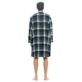 thumbnail image 4 of Ashford & Brooks Mens Flannel Plaid Long Sleep Shirt Henley Nightshirt, 4 of 6