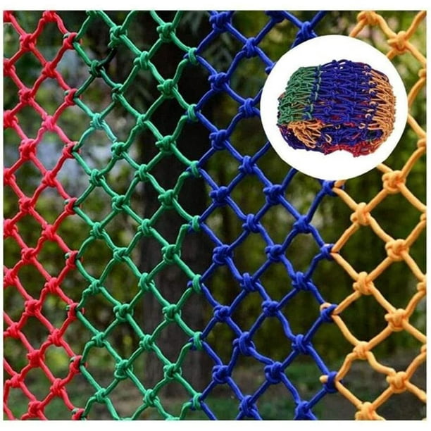 Safety Net for Kids,Outdoor Nylon Safety Cargo Net Climbing Playground Fence  Net Wall Decor Net Color Nylon Rope Net Large Play Indoor Heavy Duty Nets  Mesh Swing(Size:1x4m(3x13ft)) 