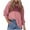 Pink, variant on WREESH Womens Fashion T-Shirts Color Block Spring And Fall Pullover Long Sleeve Round-Neck Blouse Tops Pullover Pink