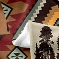 thumbnail image 3 of Aztec Bear Flannel Fleece Blanket Throw Size Western Style Sherpa Blanket for Sofa Bed Tribal Geometric Diamond Throw Blanket Bohemian Southwestern Soft Warm Fuzzy Blanket Brown, 3 of 5