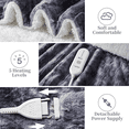 thumbnail image 3 of GARVEE Electric Heated Blanket King Size,100"x90" Soft Thicken PV Plush Heat Throws with Dual Control,5 Heating Levels & 10 Hours Auto Off,Grey Tie-Dye, 3 of 7