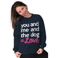 thumbnail image 4 of You Me Dog Love Cute Pet Owner Family Women Crewneck Sweatshirt Brisco Brands S, 4 of 5