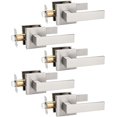 thumbnail image 1 of Brushed Nickel Door Handle Interior Privacy Door Lock Bed and Bath Door Lock with Square Rose Modern Keyless Door Lock Handle Reversible for Left & Right, 1 of 8