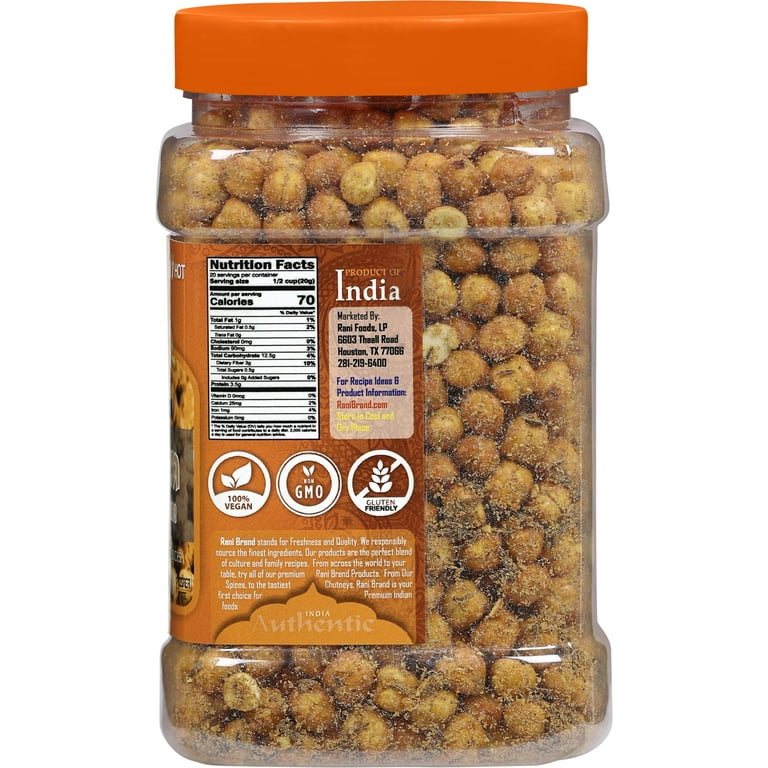 Rani Roasted Chana (Chickpeas) Hing-Jeera (Cumin-Asafetida) Flavor