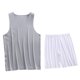 thumbnail image 1 of Conjunto de Camiseta de los Hombres, Moda Casual Color Sólido Cuello en V Alta Elasticidad Deportes para el Desgaste Al Aire Libre, la Humedad Wicking Atuendo Atlético, 1 of 3