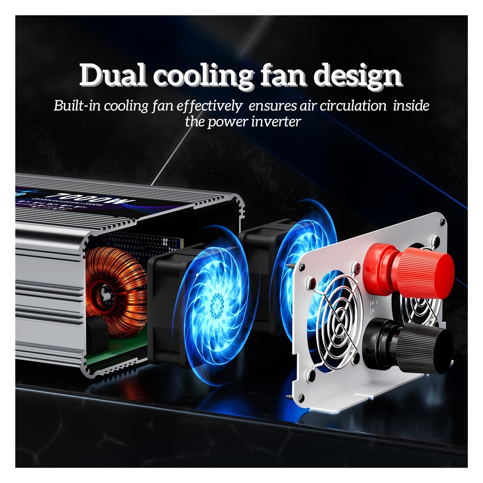 Pure Sine Wave 12V Inverter 5000W LCD Camper Solar Truck & Home Power