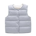 thumbnail image 5 of FNNMNNR Toddler Girls Boys Winter down Vest for 1-6 Years Old Autumn Warm Sleeveless Jackets with Buttons Baby Puffer Padded V-Collar Coats, 5 of 9