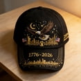 thumbnail image 3 of USA 250th Anniversary Hat, 1776-2026 Patriotic America Baseball Cap, Bald Eagle & Liberty Design, Adjustable Dad Hat for Men & Women, 3 of 7