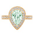 thumbnail image 7 of Halo Engagement Ring for Women - 2.36ct Simulated Green Diamond in 14K Yellow Gold Promise Ring, 7 of 7