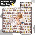 thumbnail image 4 of Fireman and Shield White Pattern Teens Toddler Nap Mat with Pillow, Sleeping Mat Bag for Preschool Daycare 59"x22", 4 of 6