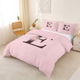 thumbnail image 3 of Erosebridal E Personalized Initial Girl Duvet Cover Set,Teens Floral Rose Flowers Bedding Full,Pink Reversible,3-Piece,No Comforter, 3 of 5