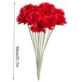 thumbnail image 2 of Flor Simulación de crisantemo artificial, oficina en casa, decoración floral falsa, adorno de boda, rojo oscuro 10 Piezas sidaley HA8120-05B, 2 of 6