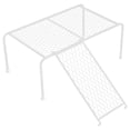 thumbnail image 1 of 1 juego de comederos metálicos tipo granja para pollos con escalera de hierro., 1 of 5
