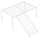 thumbnail image 1 of 1 juego de comederos metálicos tipo granja para pollos con escalera de hierro., 1 of 5
