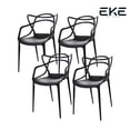 thumbnail image 1 of Set De 4 Sillas Comedor Exterior Interior Pvc Negro EKE LIFE HOME GC015, 1 of 9