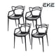 thumbnail image 1 of Set De 4 Sillas Comedor Exterior Interior Pvc Negro EKE LIFE HOME GC015, 1 of 9