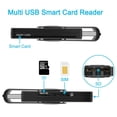 thumbnail image 3 of Lector de tarjetas inteligentes USB 4 puertos Hub USB, tarjeta CAC de acceso común USB, lector de tarjetas SDHC / SDXC / SD y Micro SD para SIM y MMC RS y 4.0 Sistema aplicable Windows, Linux / Unix,, 3 of 8