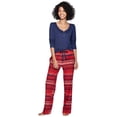 thumbnail image 5 of Stars Above Women's Henley Super Soft Sleep Pajama 2 Piece Set (X-Large, Ripe Red), 5 of 10