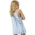 thumbnail image 5 of Teen Girls Summer Dresses with Pockets 2025 5-14 Years Kids Cute Plaid Printed Spaghetti Strap Going-Out Beach Short Mini Dress, 5 of 5